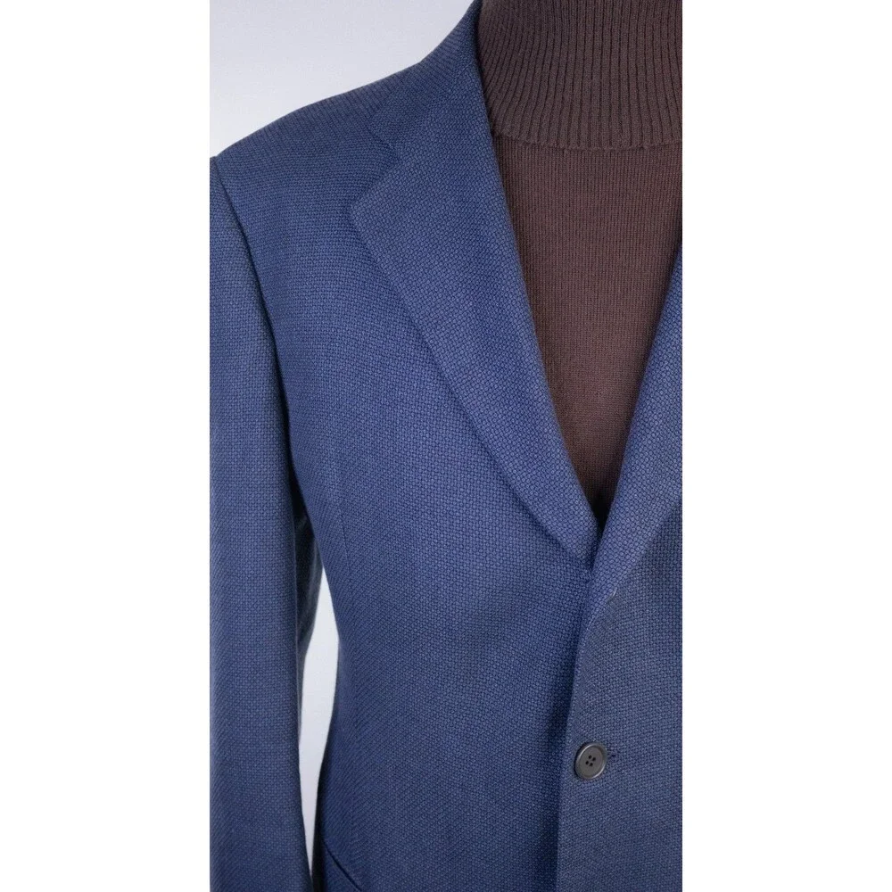 Giorgio Armani Blazer Sport Coat Sz 44L Blue Wool Three Button Jacket